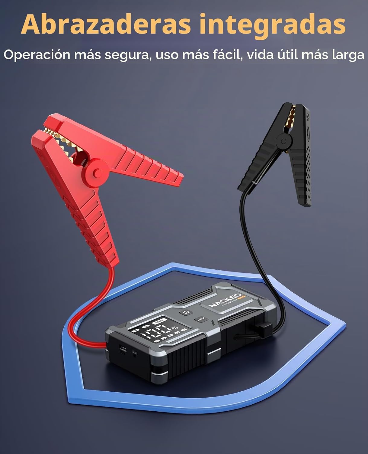 NACKEO Arrancador de Batería de Auto 6000A, Arrancador de Batería d...