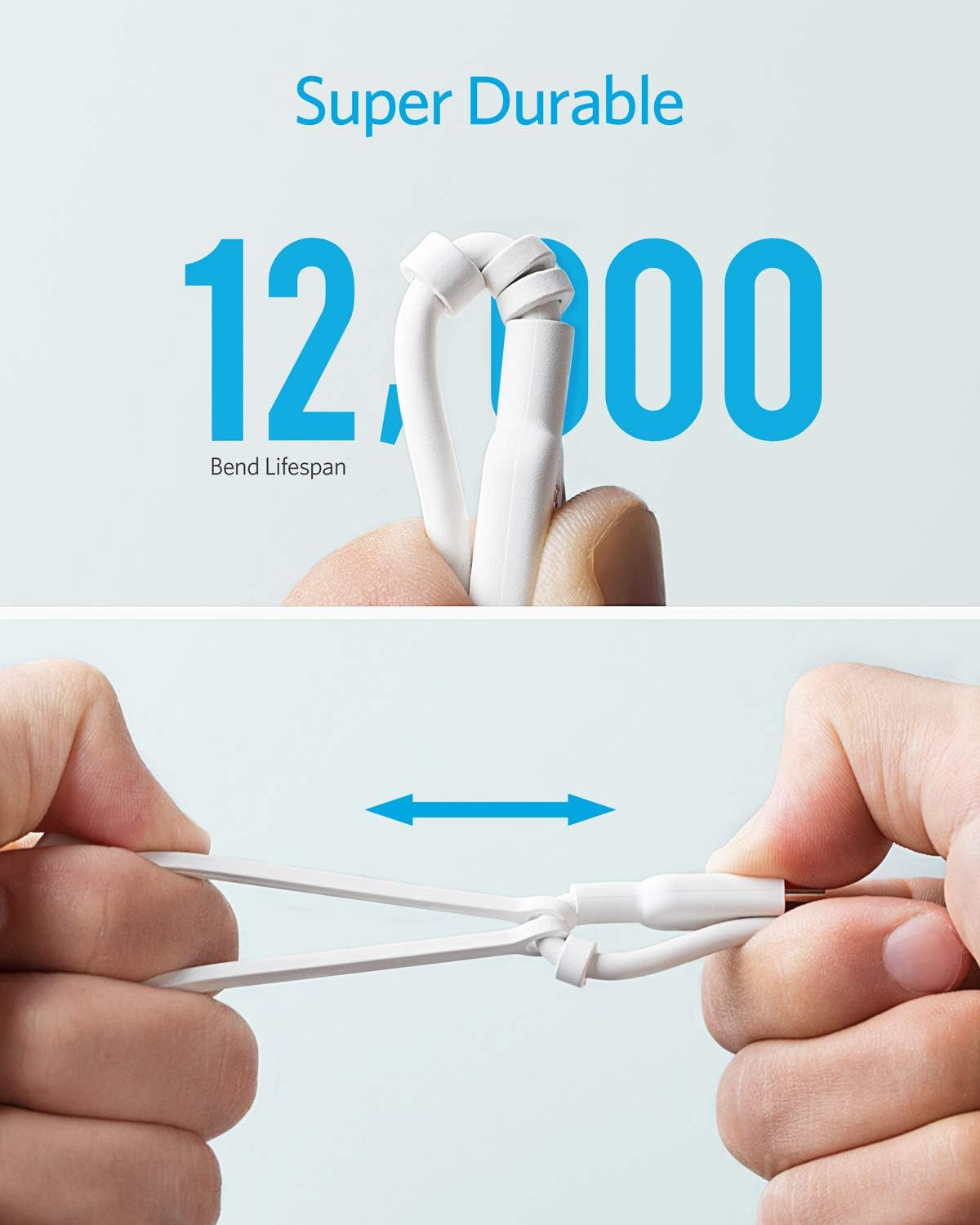 Anker Cable Powerline II 3 en 1, Lightning\/tipo C\/cable micro USB...