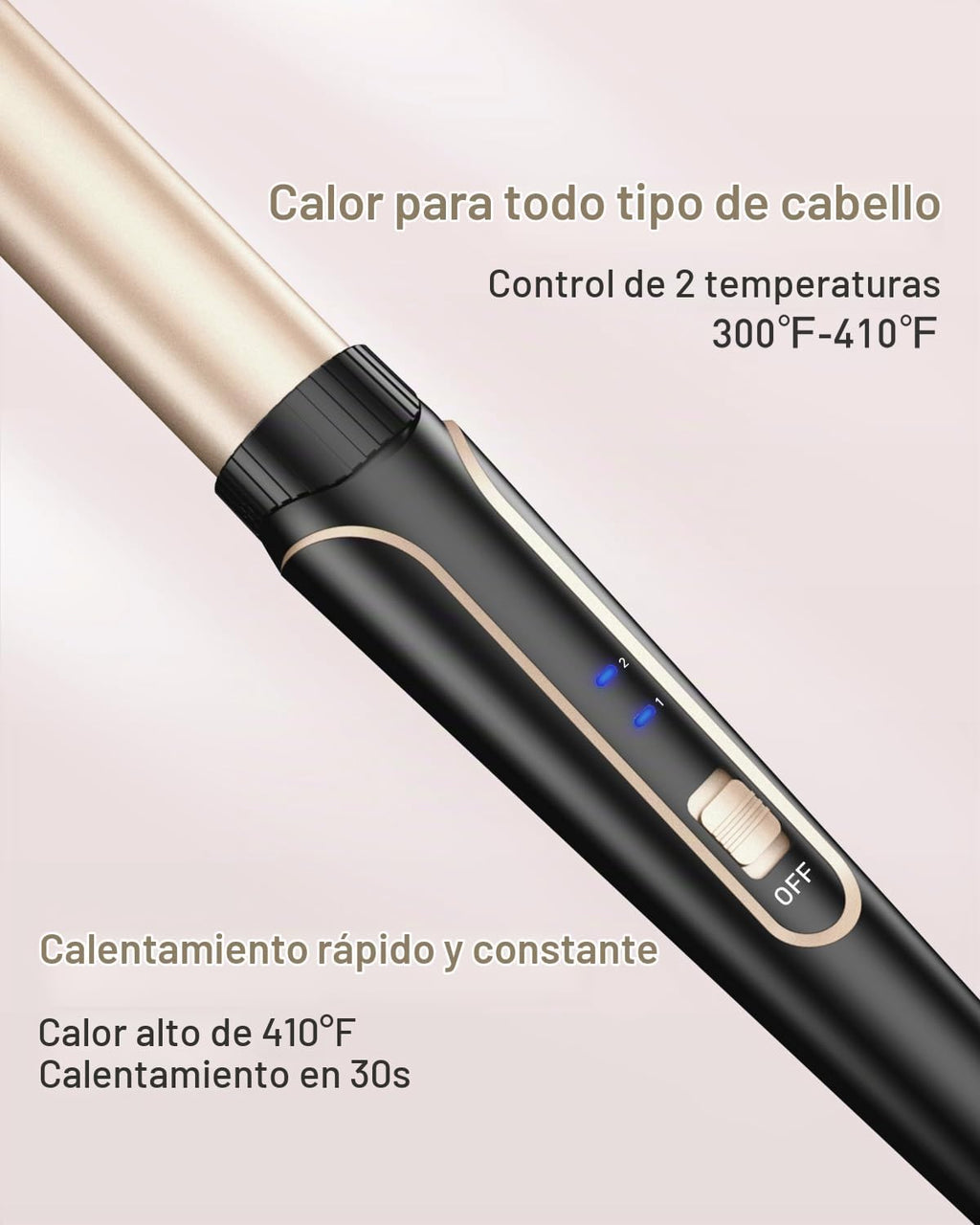 Ondulador de rizador de pelo - BESTOPE PRO juego de varita rizadora...