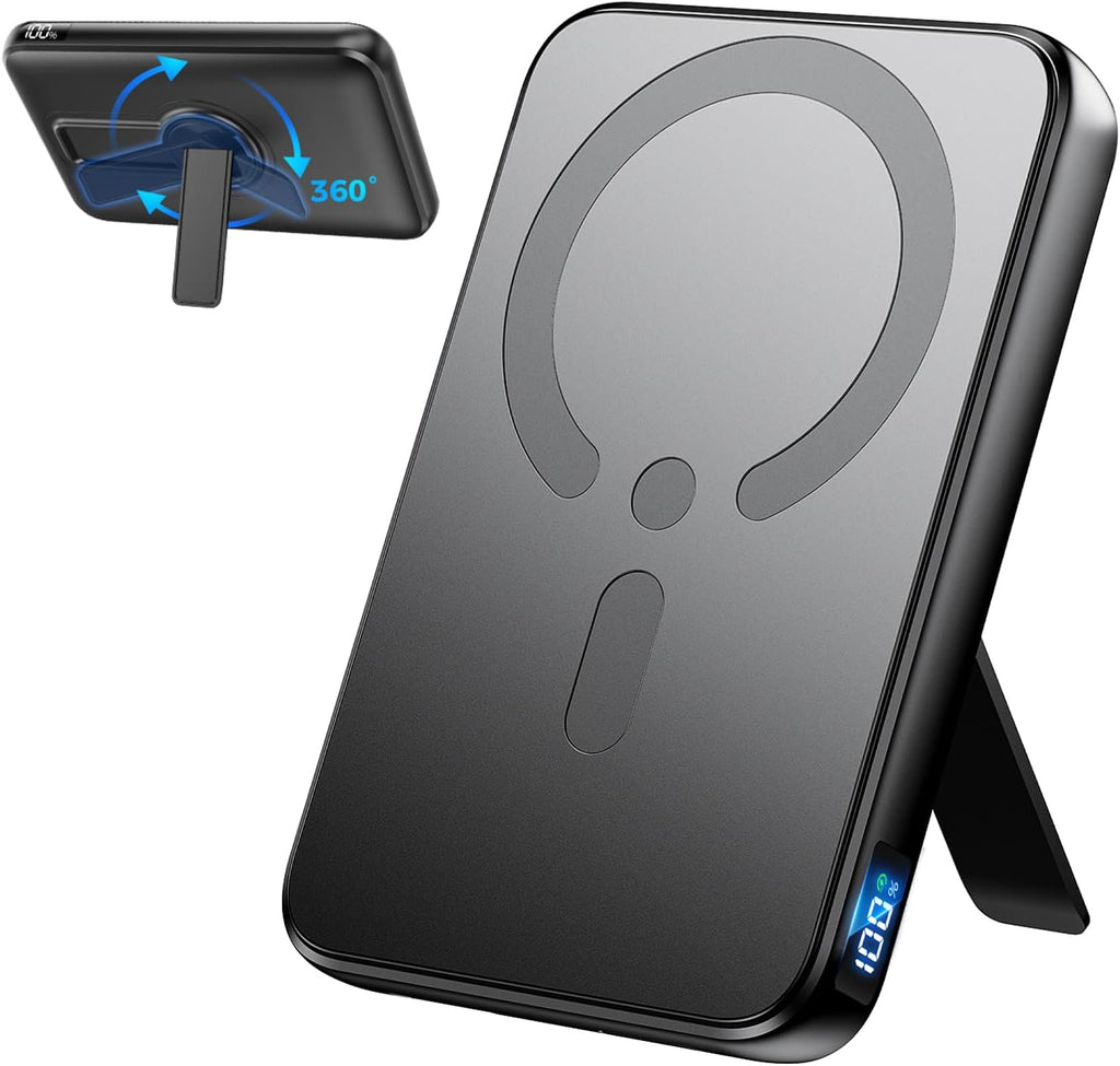 Cargador portátil magnético de 12000 mAh con soporte ajustable, bat...