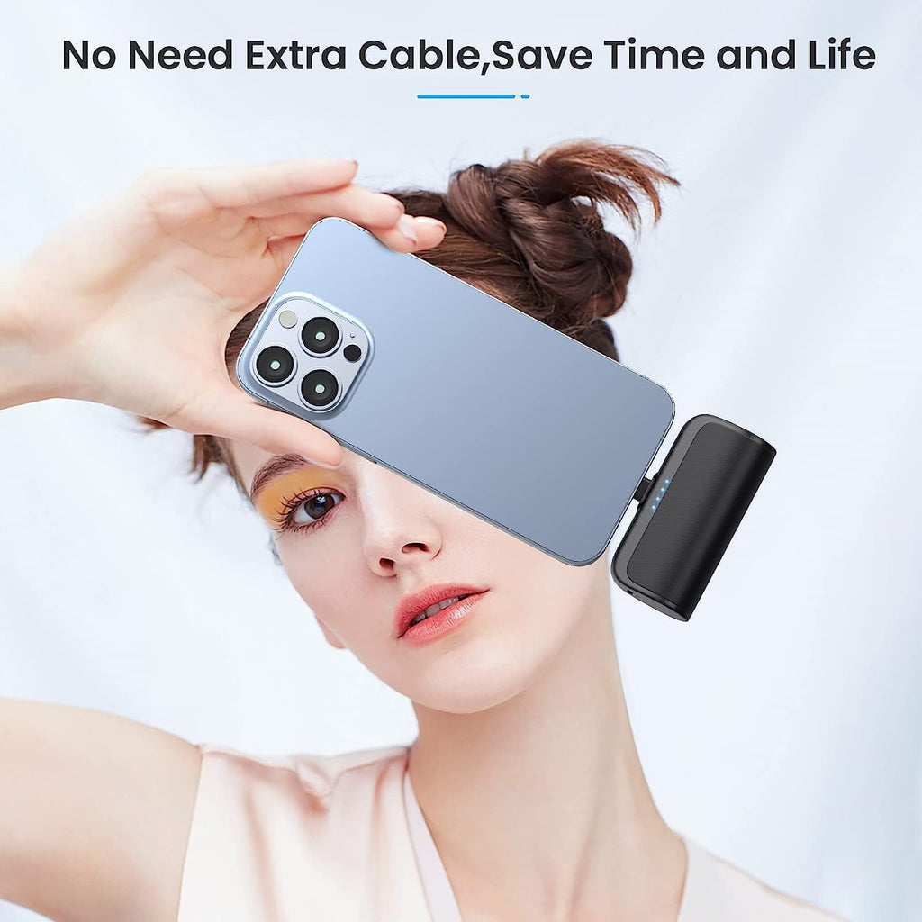 [Paquete de 2] Mini Cargador Portátil para iPhone 5200mAh, Banco de...