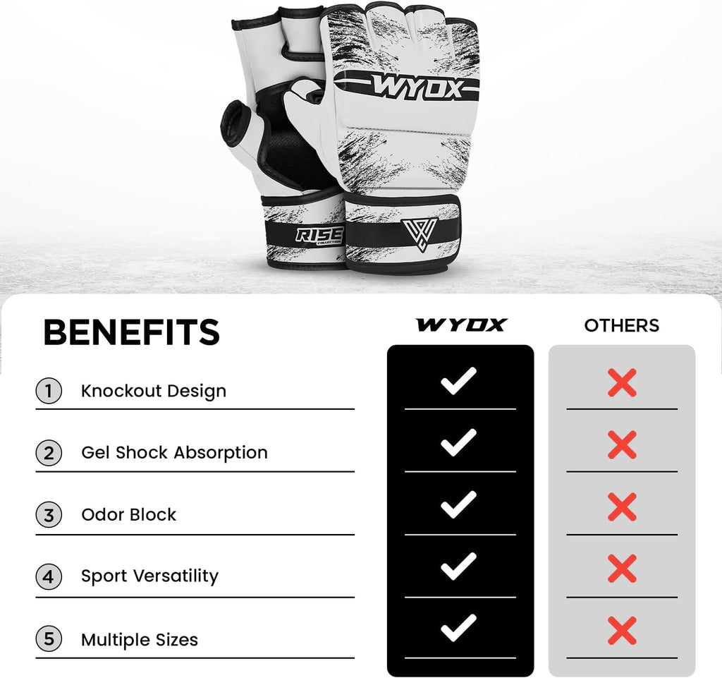 WYOX Guantes MMA para hombres y mujeres \u2013 Guantes de boxeo de...
