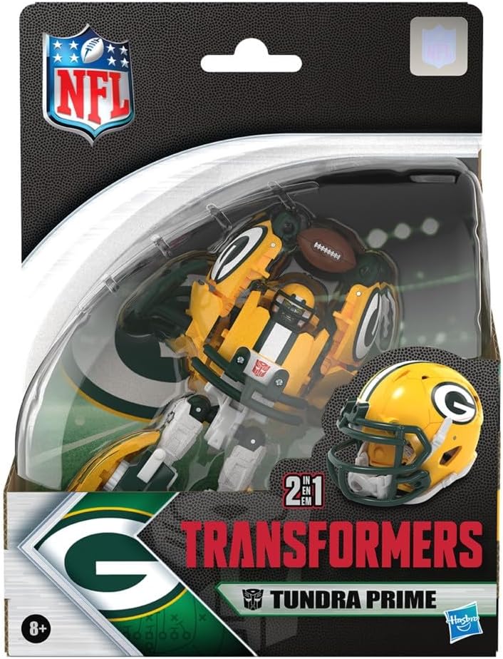 Transformers NFL Green Bay Packers Tundra Prime - Figura de acción...