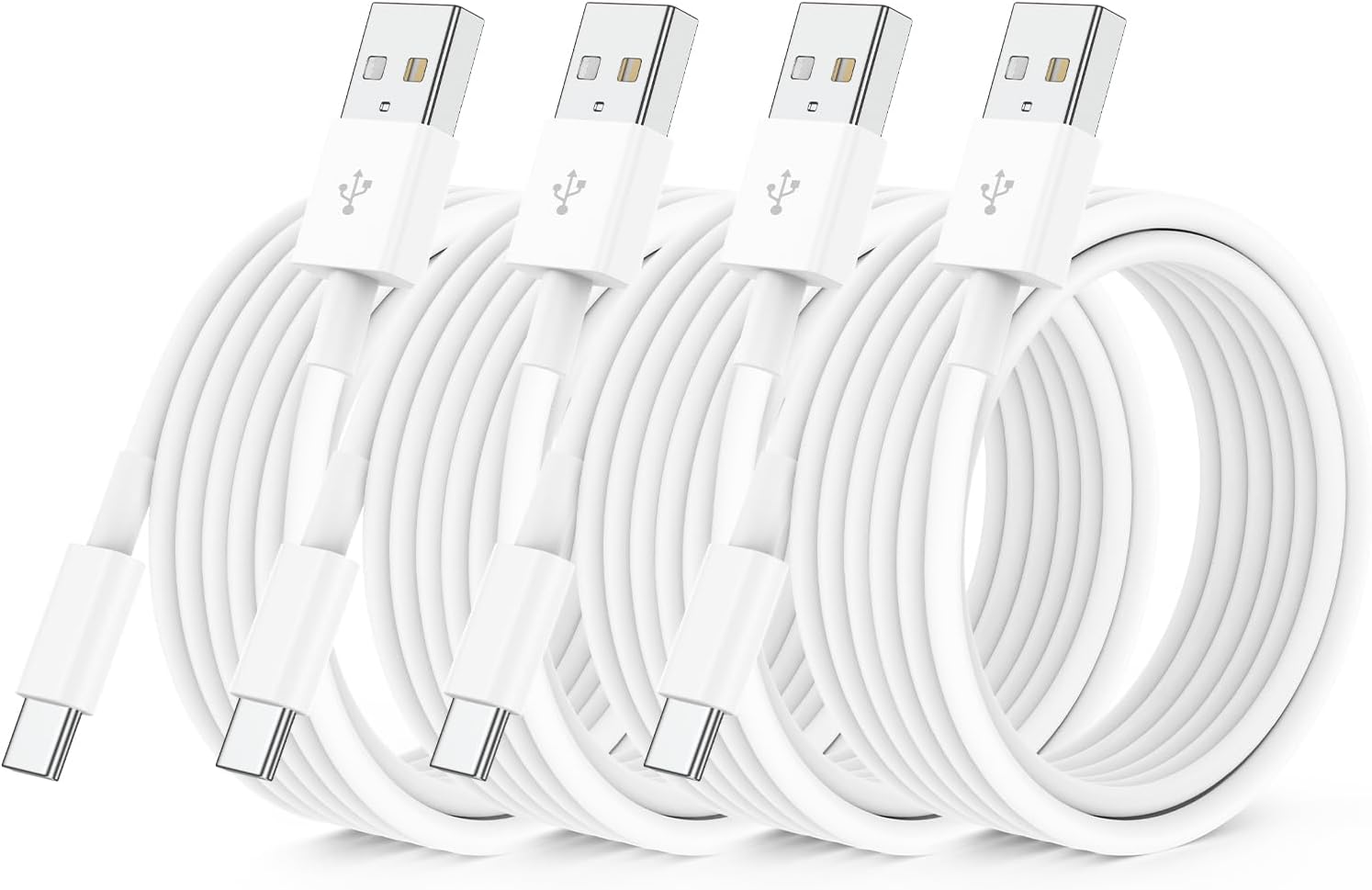 QZIIW Paquete de 4 cables Apple USB C de carga rápida de 10 pies pa...
