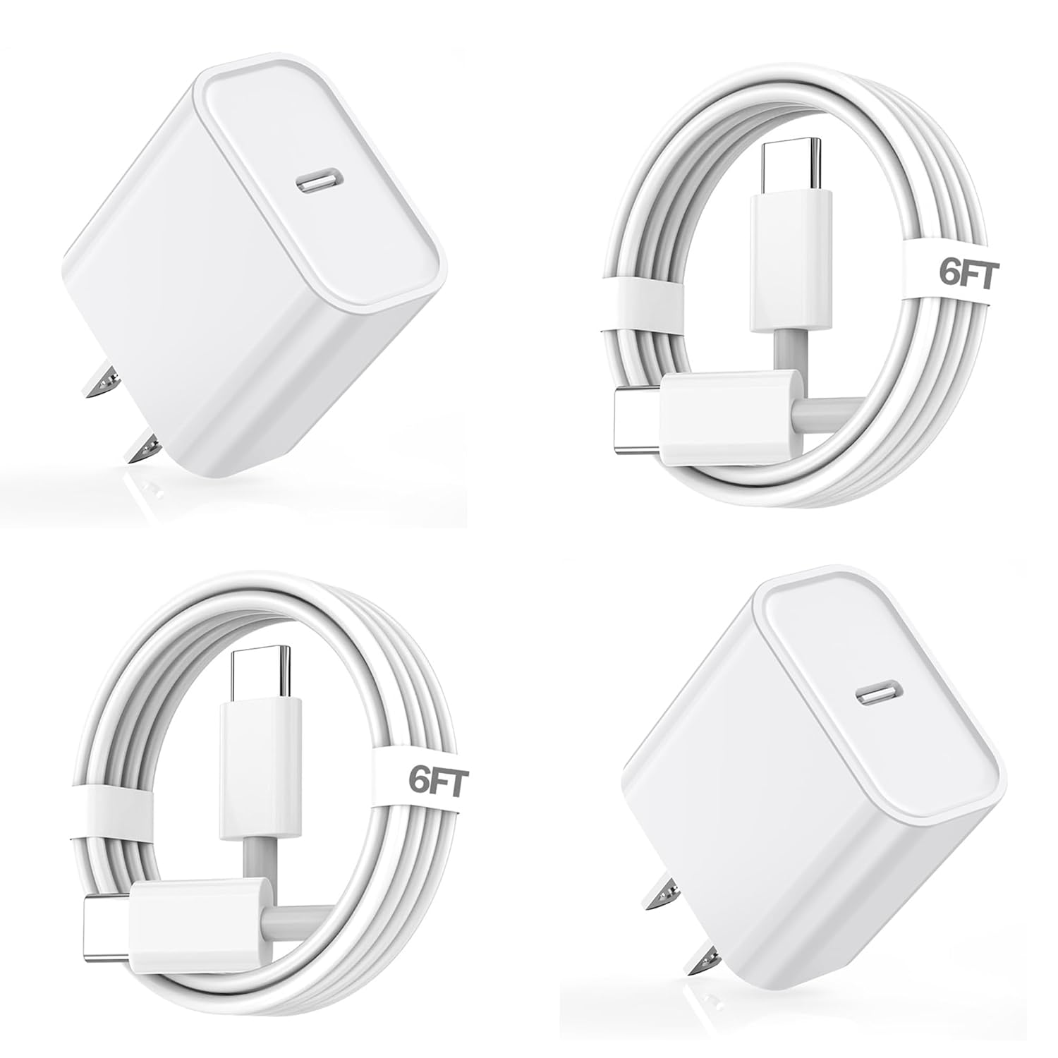 iPhone 16 15 de carga rápida, paquete de 2 bloques de cargador de p...