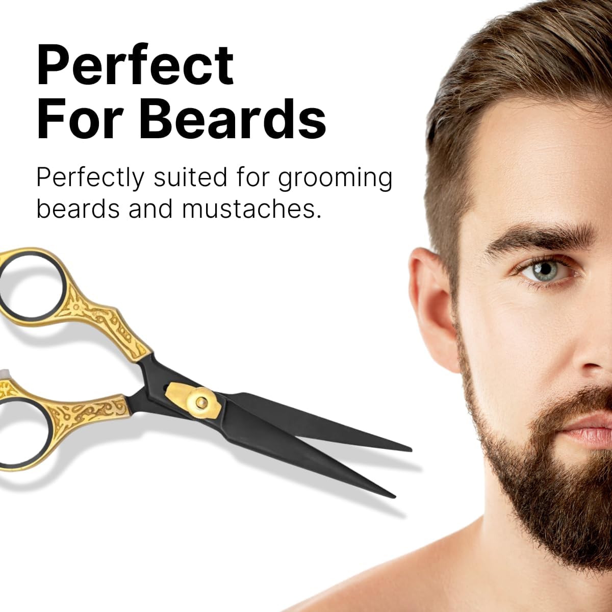 Tijeras profesionales de corte de pelo de la serie GoldBlack de H&a...