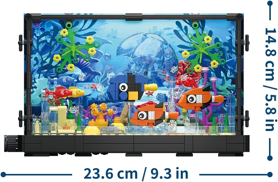 Maxiryx Fish Tank Building Set - Movable Aquarium Building Toys Inc...