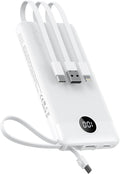 VEEKTOMX Cargador portátil con cables integrados, cargador de bater...