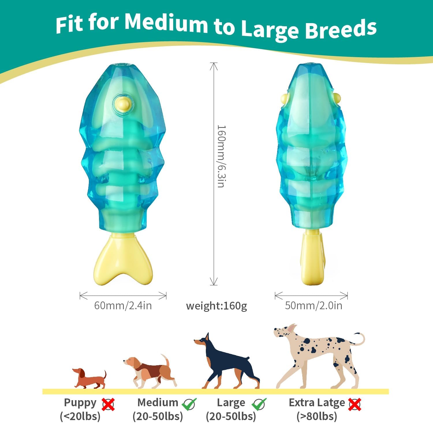 MewaJump Juguetes masticables para perros para masticadores agresiv...