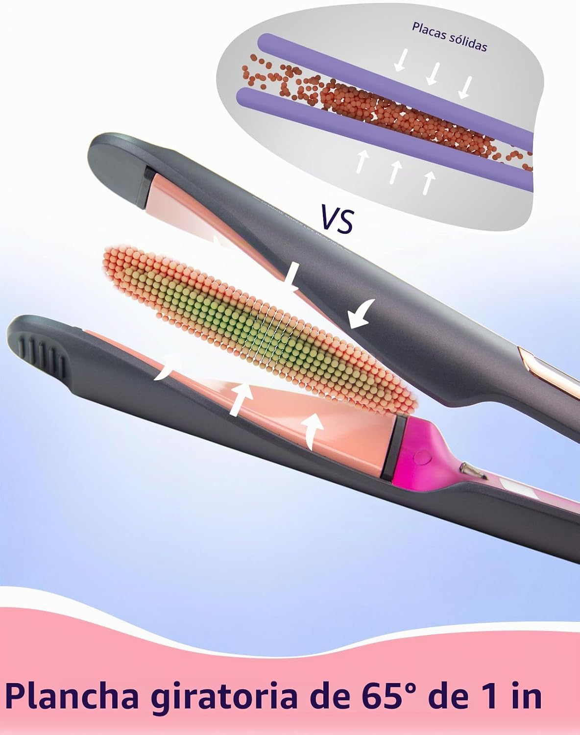 ANGENIL Plancha Plana de Cerámica Pro Twist de 1 Pulgada, Alisador...