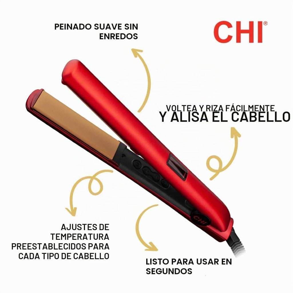 CHI Plancha de pelo de cerámica digital original de 1 pulgada, plan...