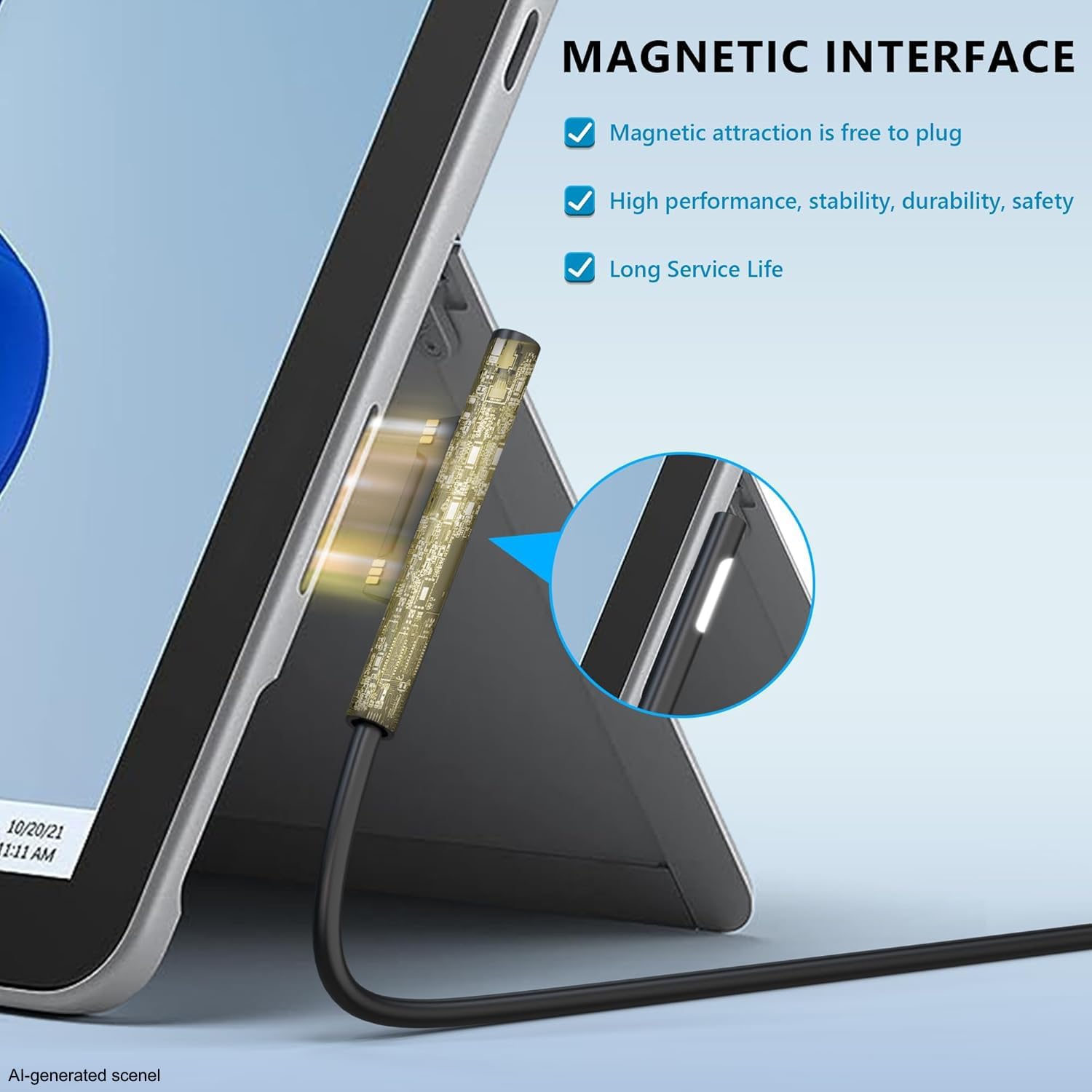 COWOOGMZ Cargador Surface Pro de 65 W compatible con Microsoft Surf...