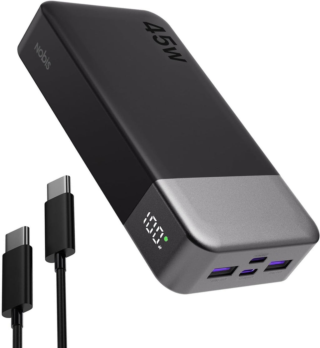 NOBIS Cargador Portátil, Banco de Energía de 20000mAh, Banco de Ene...