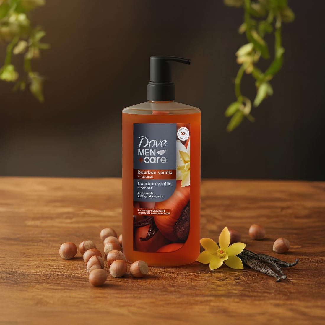 Dove Men Bourbon Vanilla + Hazelnut - Jabón corporal hidratante #1...
