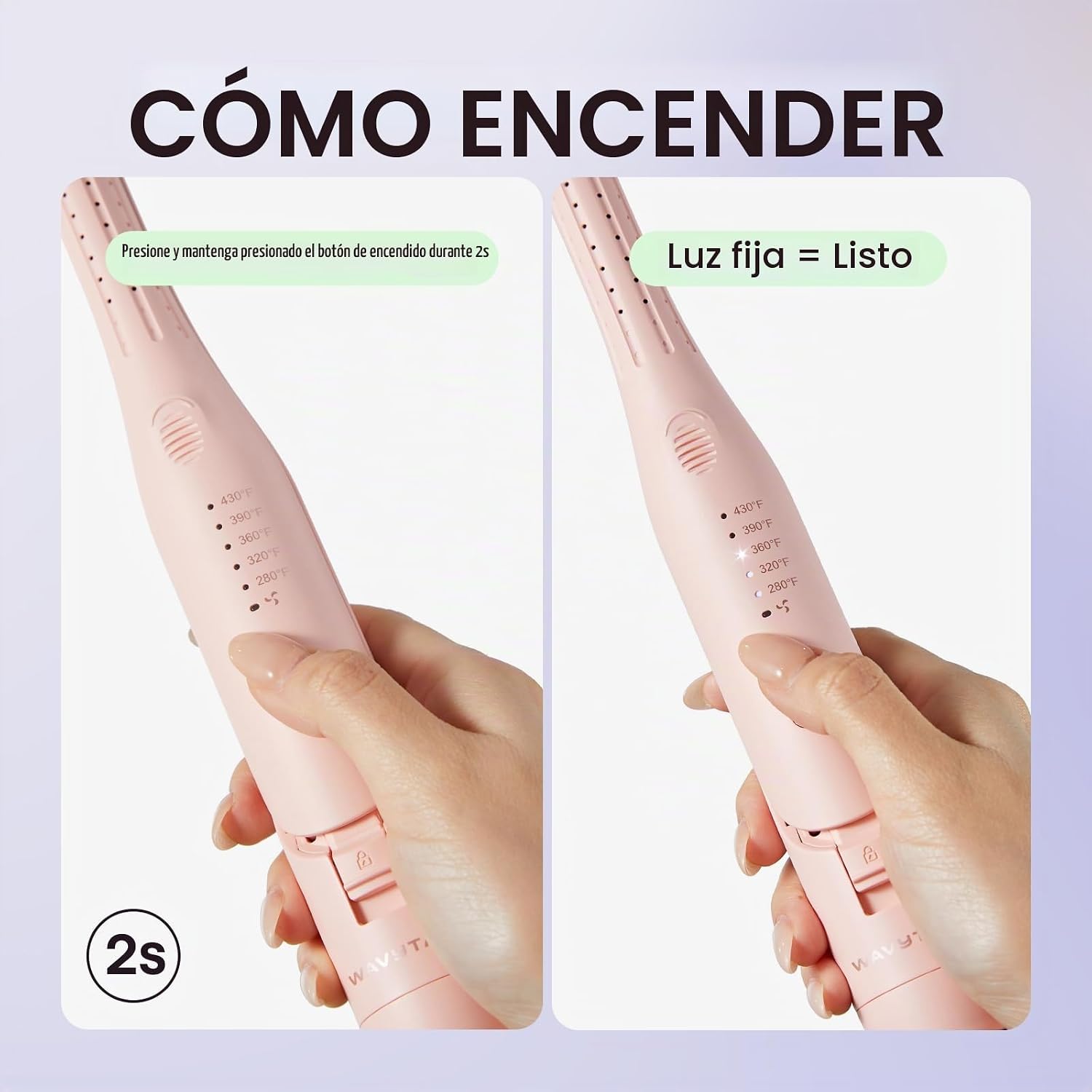 Wavytalk Cool Curl Pencil 0.65" Airflow - Plancha rizadora para cab...