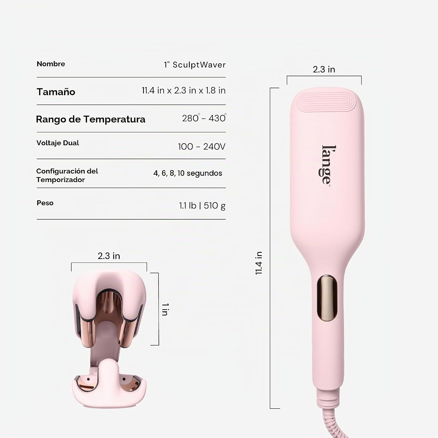 L'ANGE Hair SculptWaver Ondulador de Titanio de Onda Profunda |...
