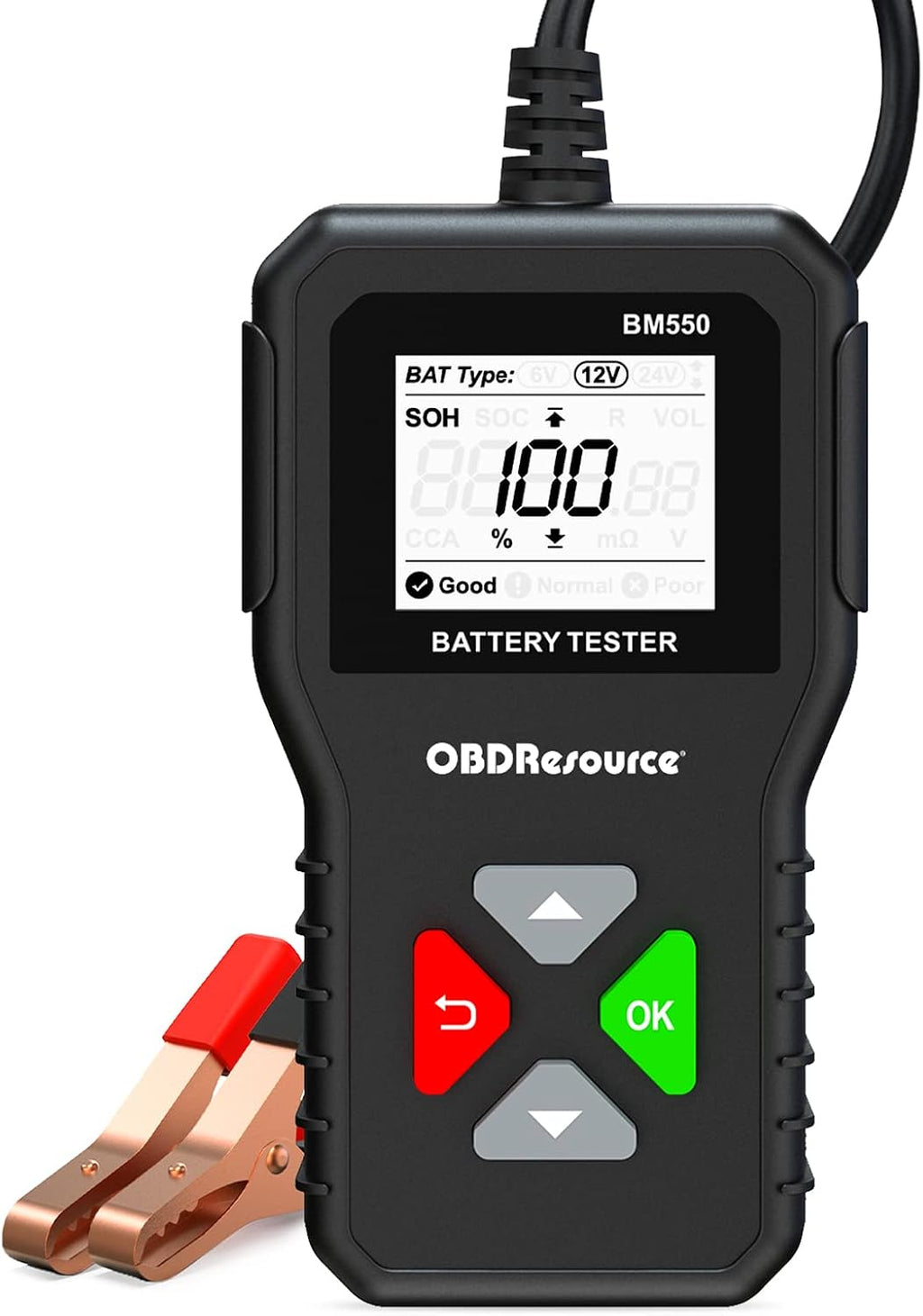 Probador de batería de automóvil 6 V, 12 V, 24 V, probador de volta...