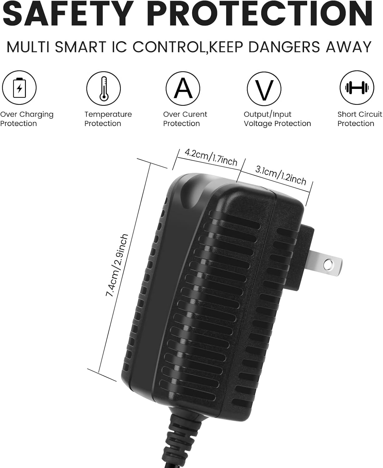 Cable de alimentación de 24 V para pistola de masaje Hypervolt HPI5...