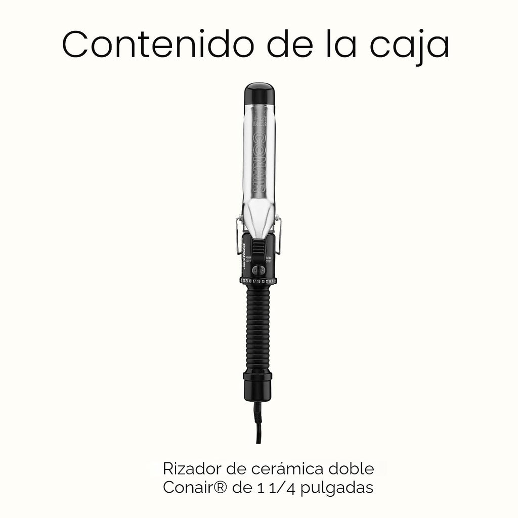 Rizadora de cabello por calor. Efecto instantáneo, de Conair., Negr...