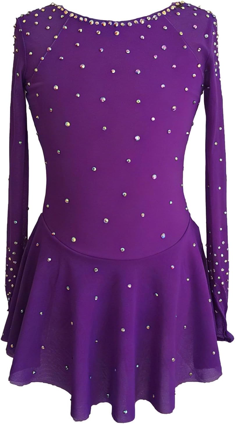 JoyCan Vestido de patinaje artístico Manga larga Poliéster Tamaño p...