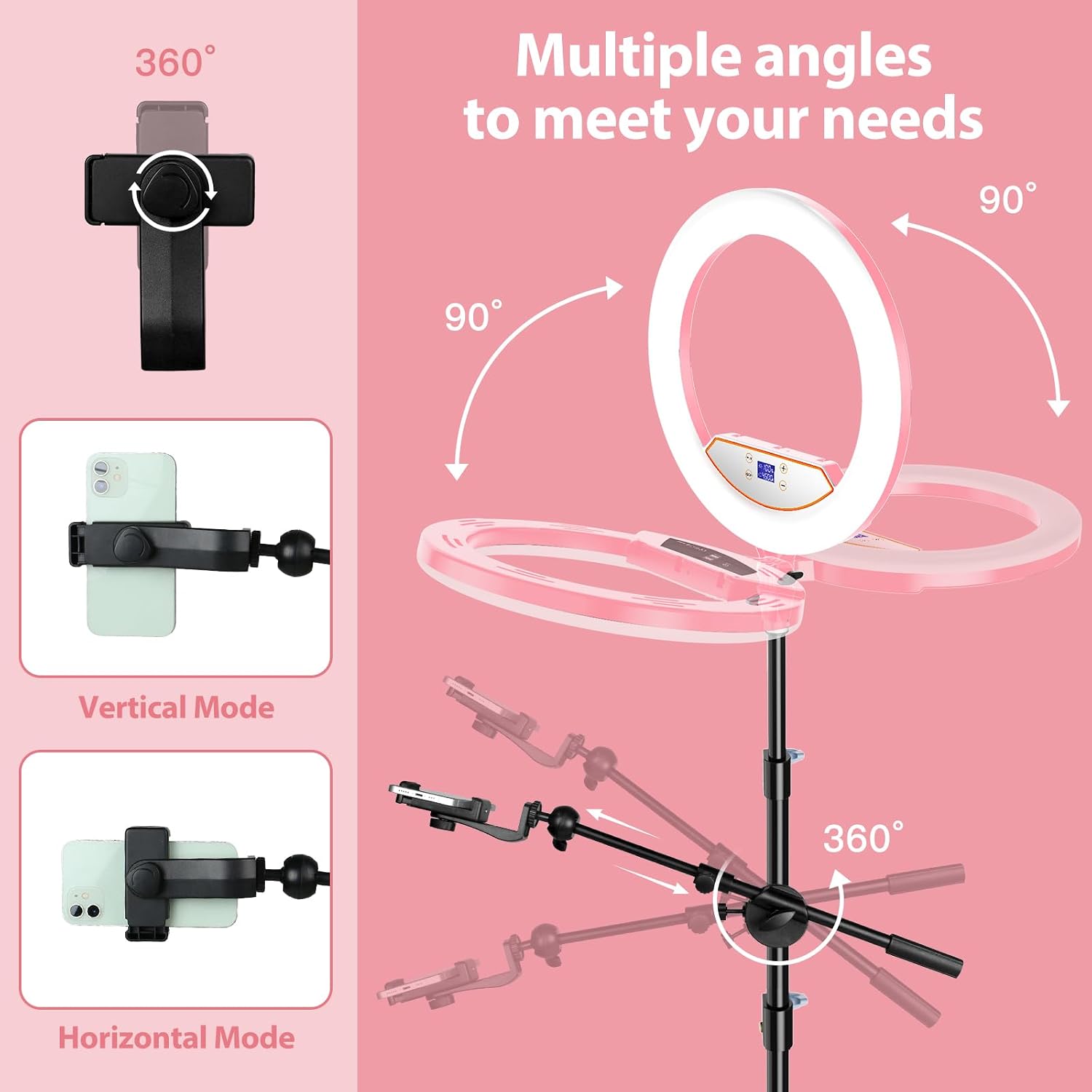 Kit de Luz de Anillo con Soporte de 22 Pulgadas: Luz de Anillo Prof...