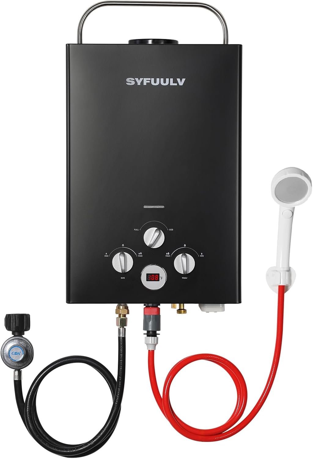 Syfuulv Calentador de agua de propano sin tanque, 1.58GPM 6L al air...