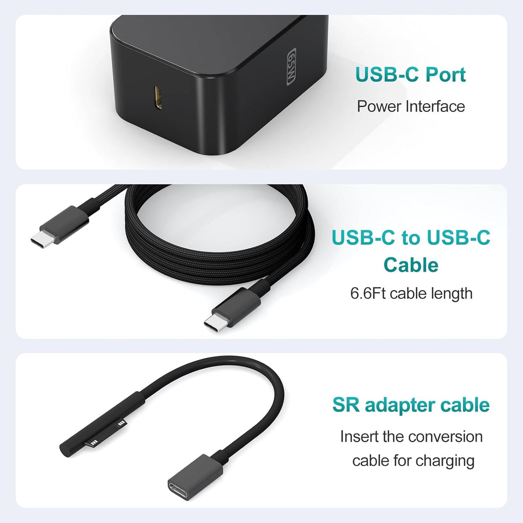 Nuevo cargador de superficie de 65 W con enchufe de CA plegable, co...