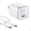 Anker Cargador nano, carga rápida de 45 W, enchufe compacto y plega...