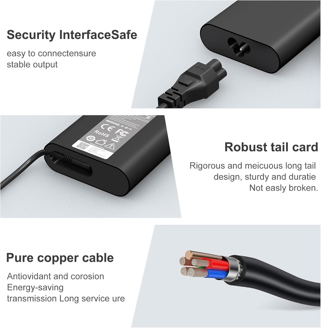 Repuesto para cargador de laptop Dell de 130 W, USB C, compatible c...