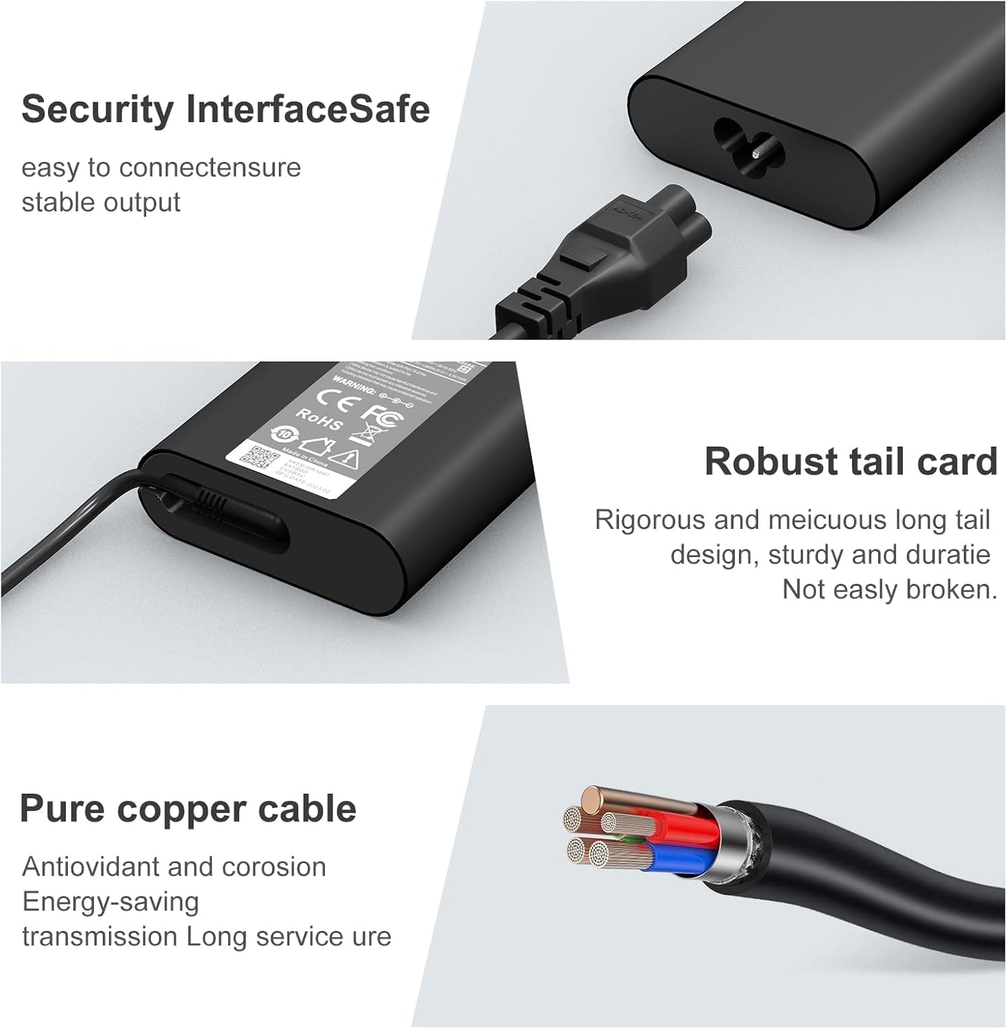 Repuesto para cargador de laptop Dell de 130 W, USB C, compatible c...