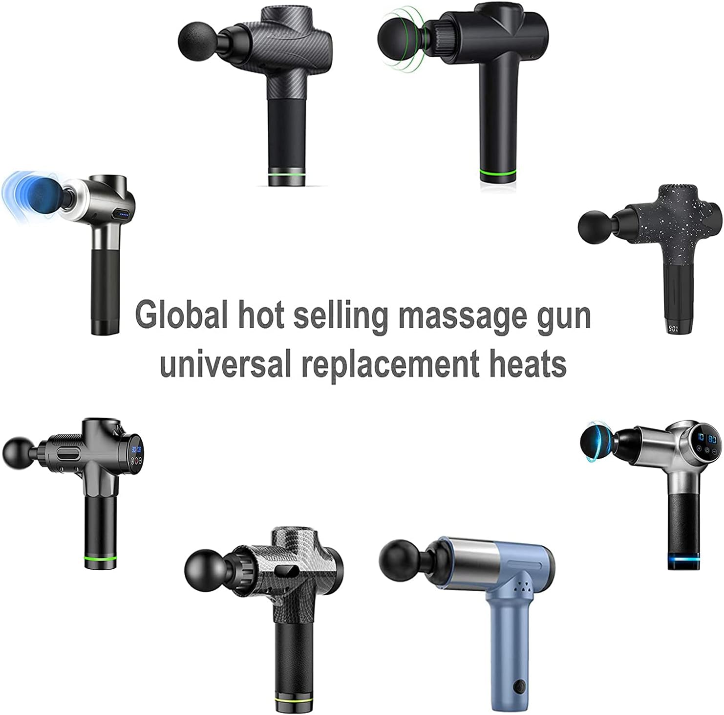 Accesorios de pistola de masaje para Hypervolt Go, 12 cabezales de...