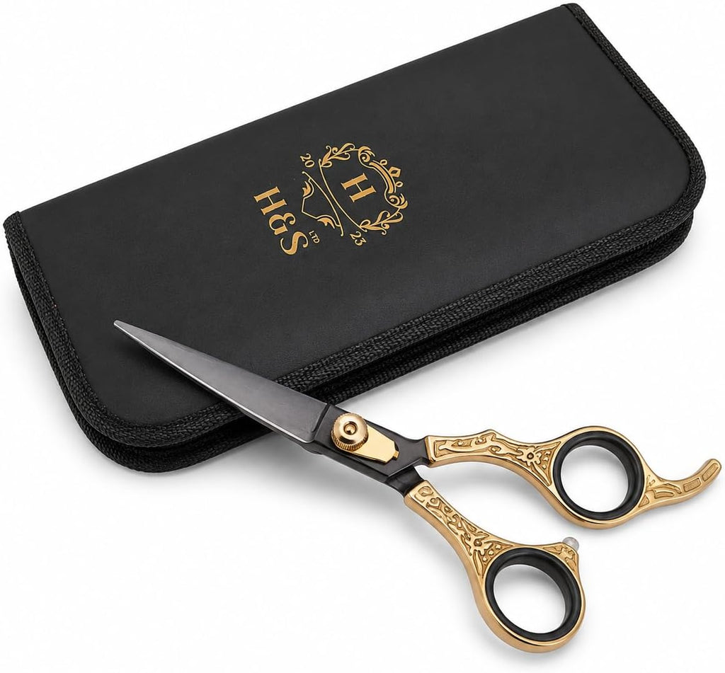 Tijeras profesionales de corte de pelo de la serie GoldBlack de H&a...