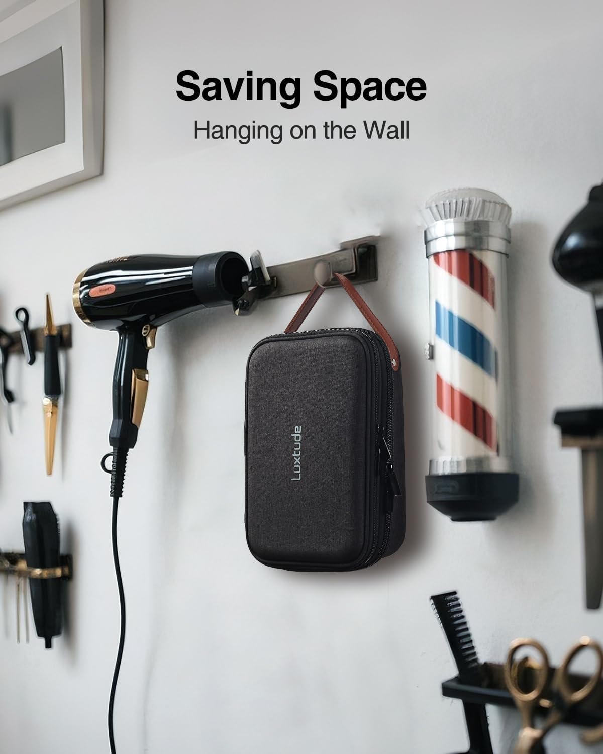 Luxtude Estuche para cortapelos, maletines portátiles de viaje para...
