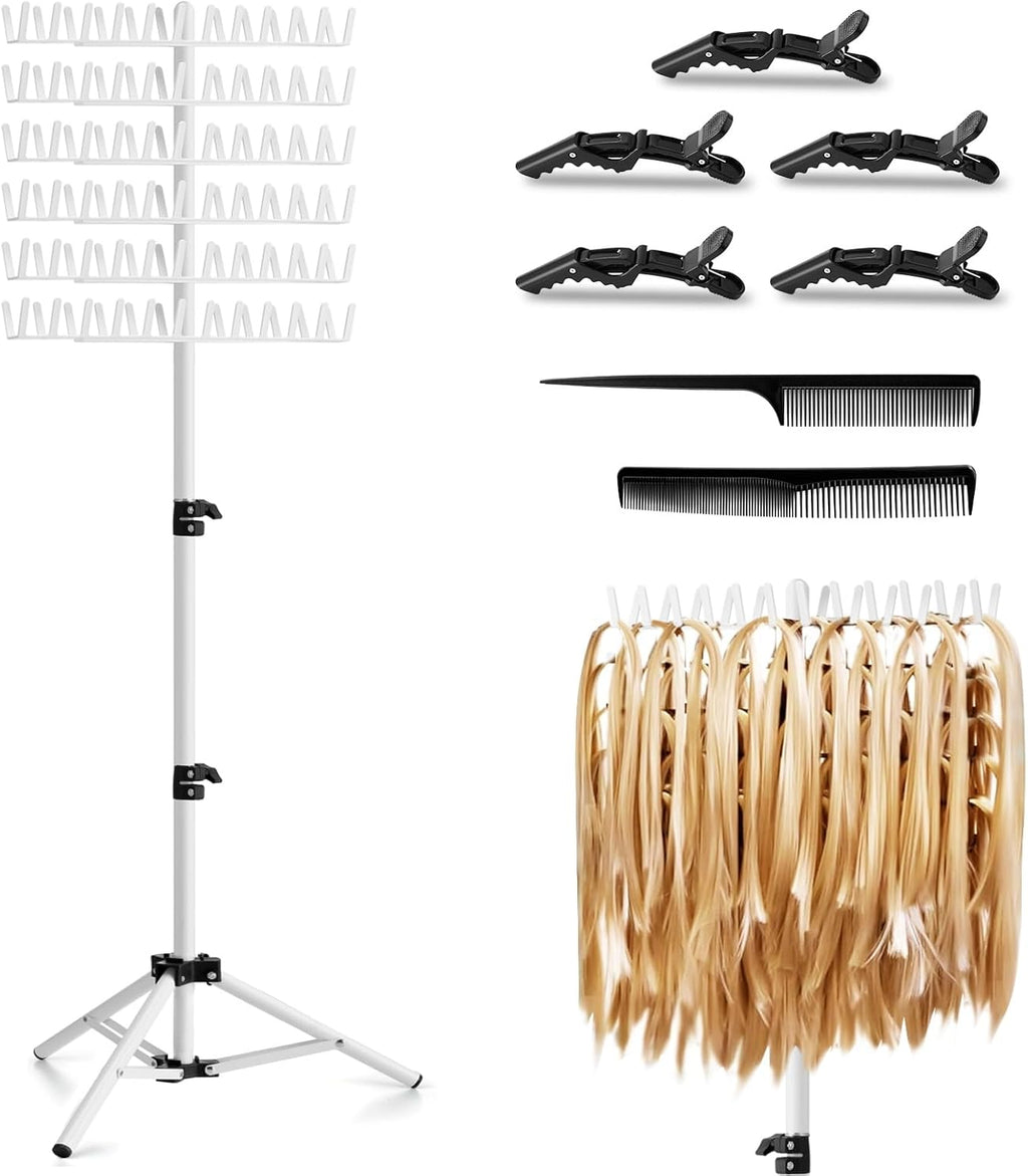 Eastdone Soporte para extensión de cabello trenzado, 144 clavijas,...