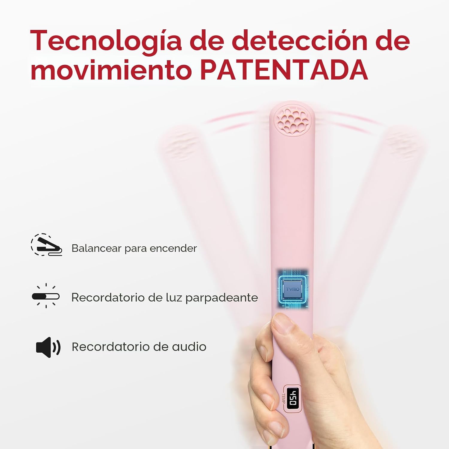 TYMO Plancha alisadora de pelo y rizador 2 en 1 con calentamiento r...