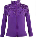 JoyCan Chaqueta de patinaje artístico con forro polar de manga larg...