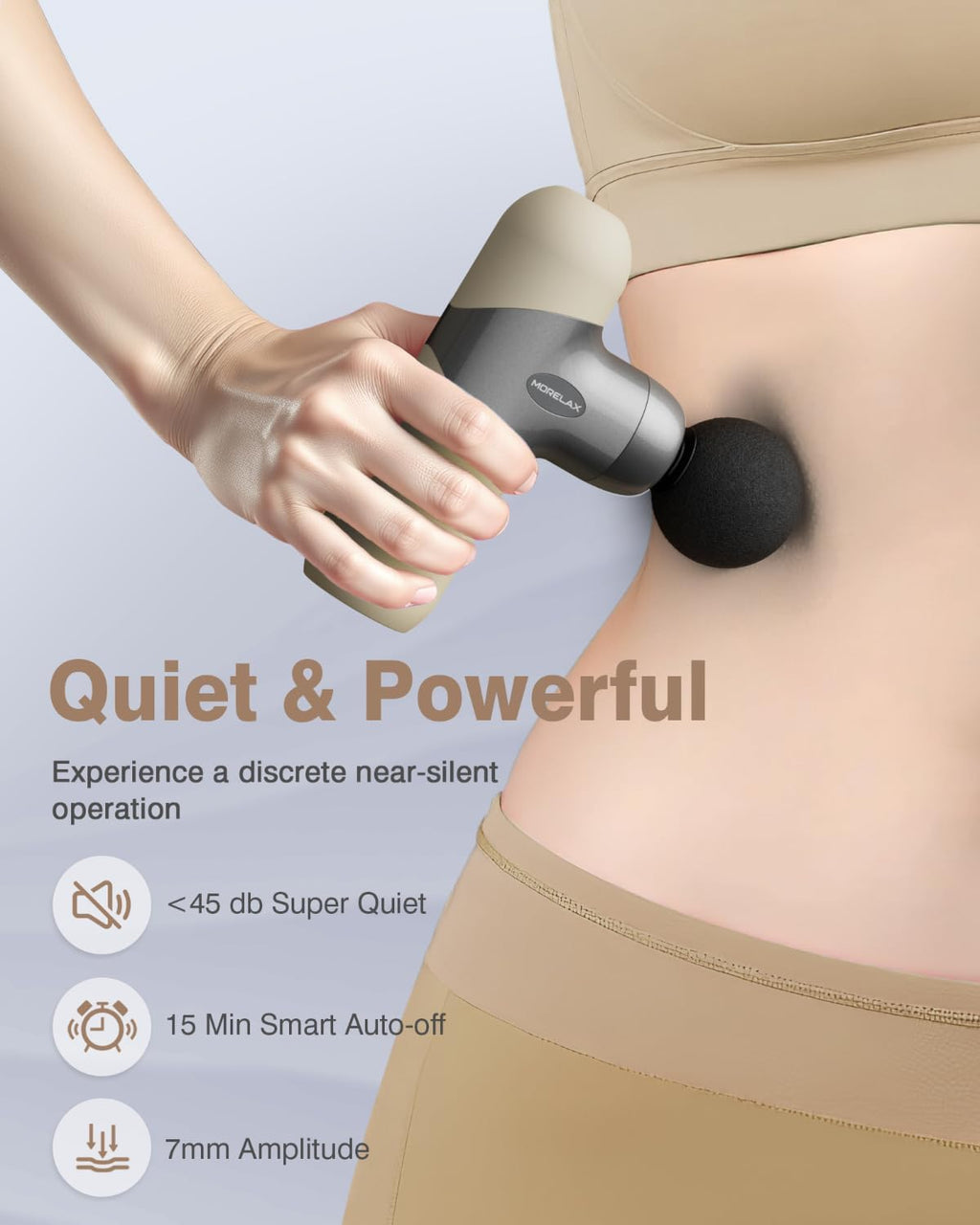Morelax Mini Massage Gun Deep Tissue, Portable Percussion Muscle Ma...