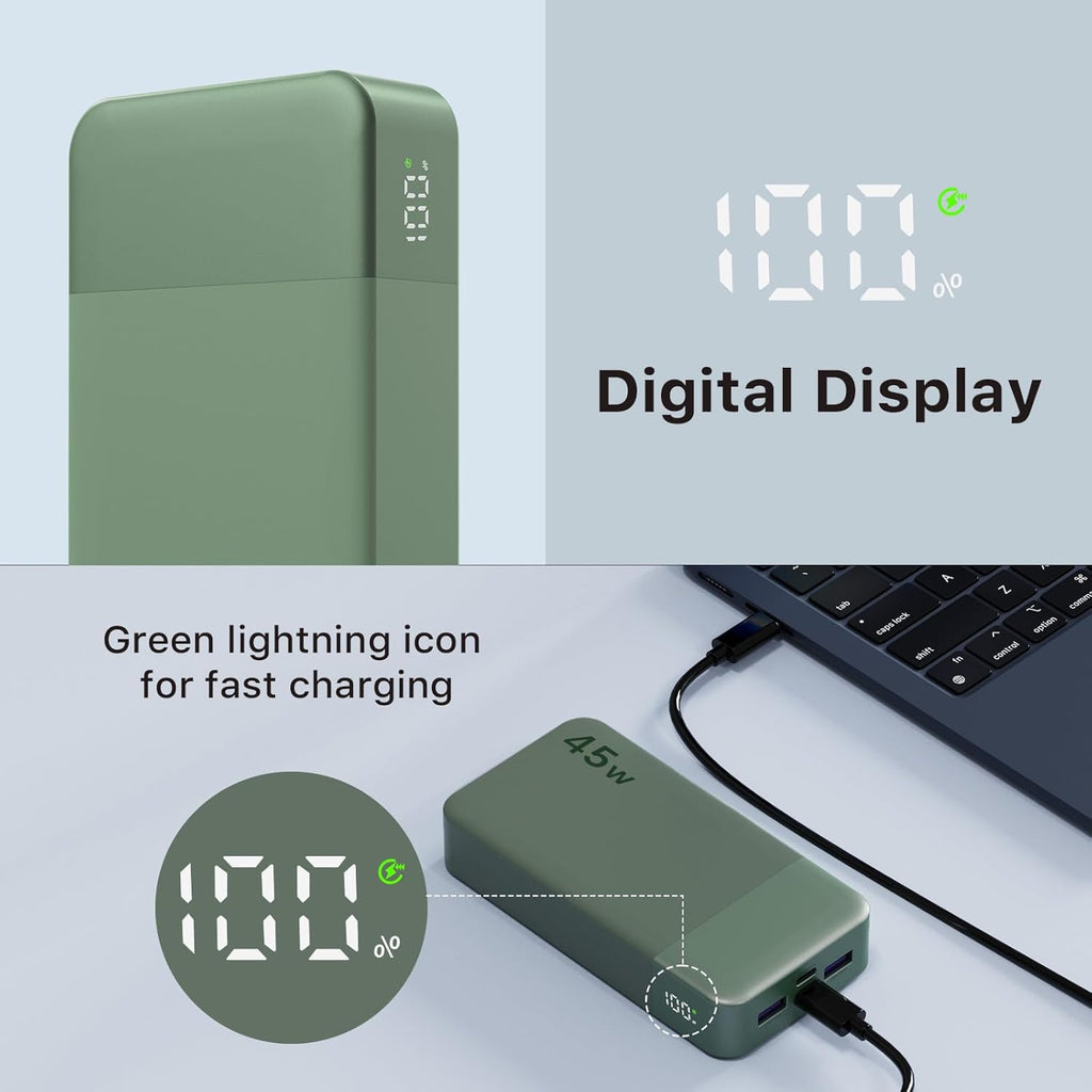 NOBIS Cargador portátil, banco de energía de 20000 mAh, banco de en...