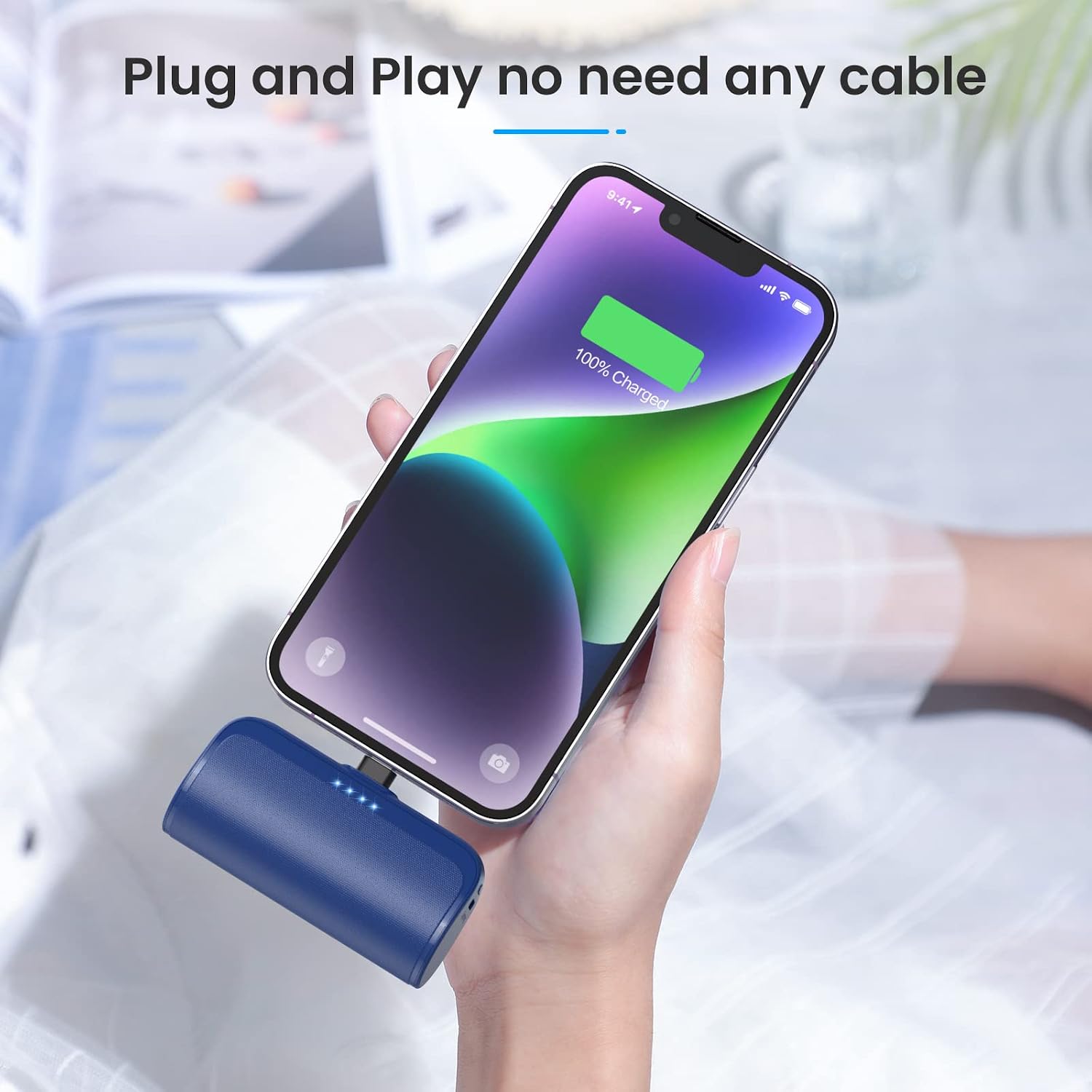 Mini Cargador Portátil Power Bank para iPhone, Cargador de Teléfono...