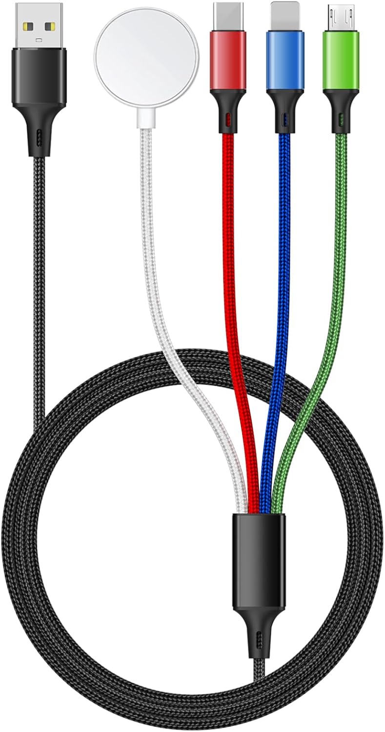 Cable de carga múltiple de 5 pies\/4.9 ft para Apple Watch, cargado...