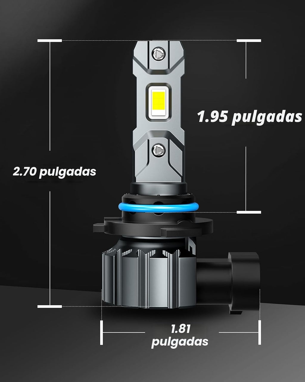 Marsauto Bombilla 9005, salida de brillo de 48000 lúmenes, 6000 K,...