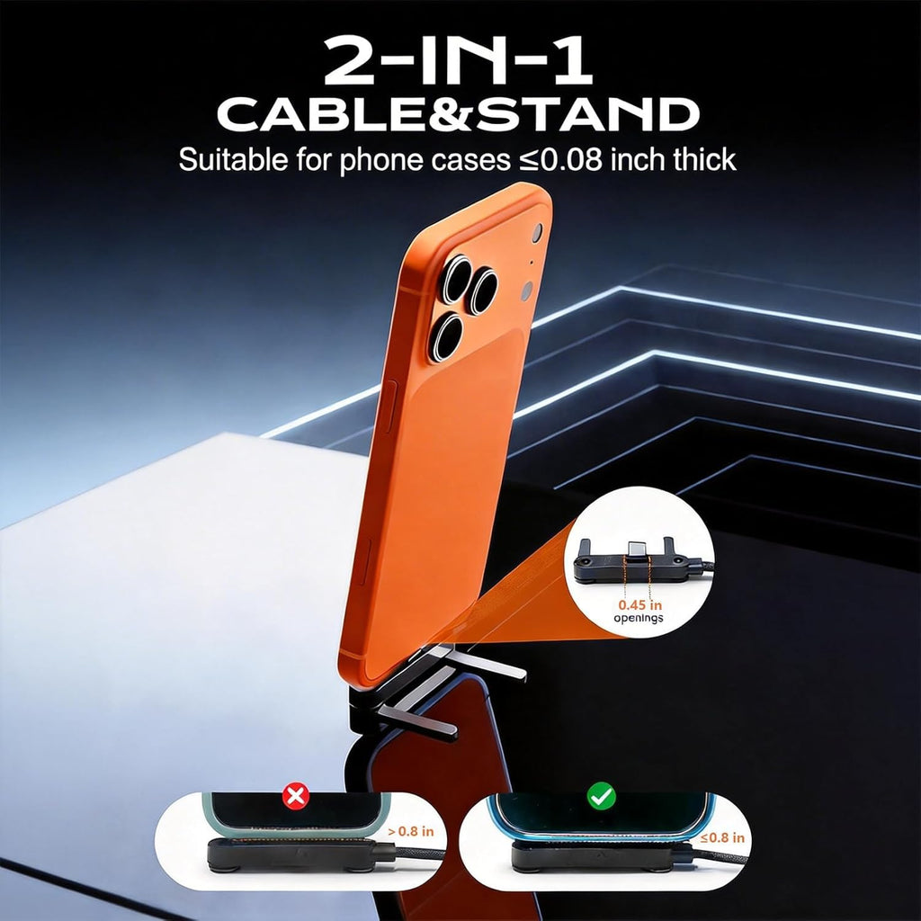 Cable de carga invisible, cable de carga rápida PD de 240 W para es...
