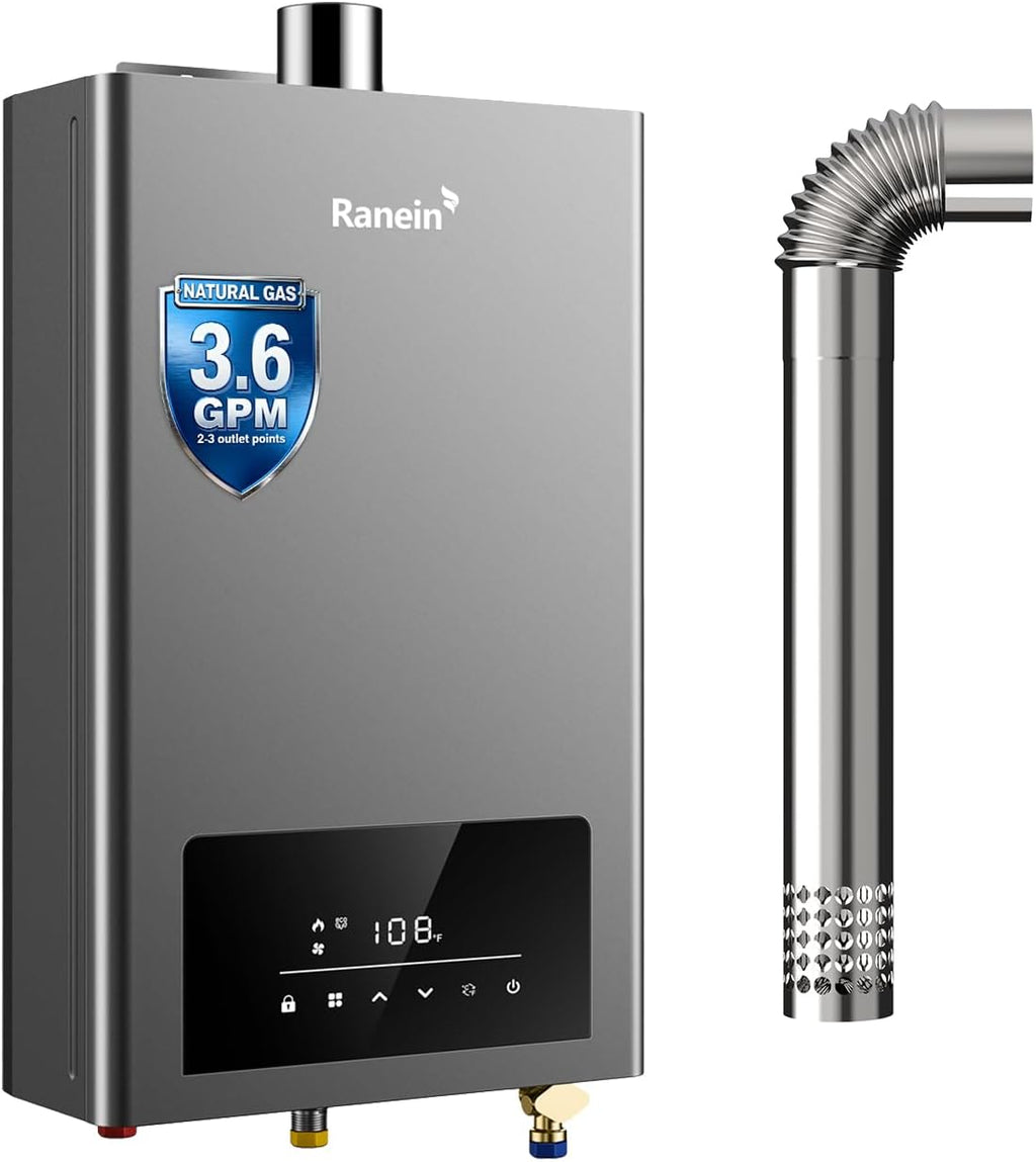 Ranein Gen II Calentador de agua sin tanque de gas natural, 3.6 GPM...