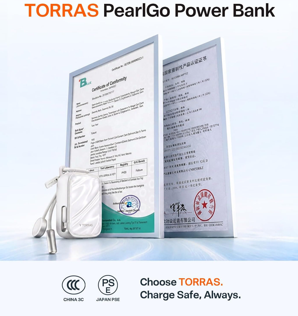 TORRAS PearlGo Power Bank, cargador portátil de carga rápida de 45...