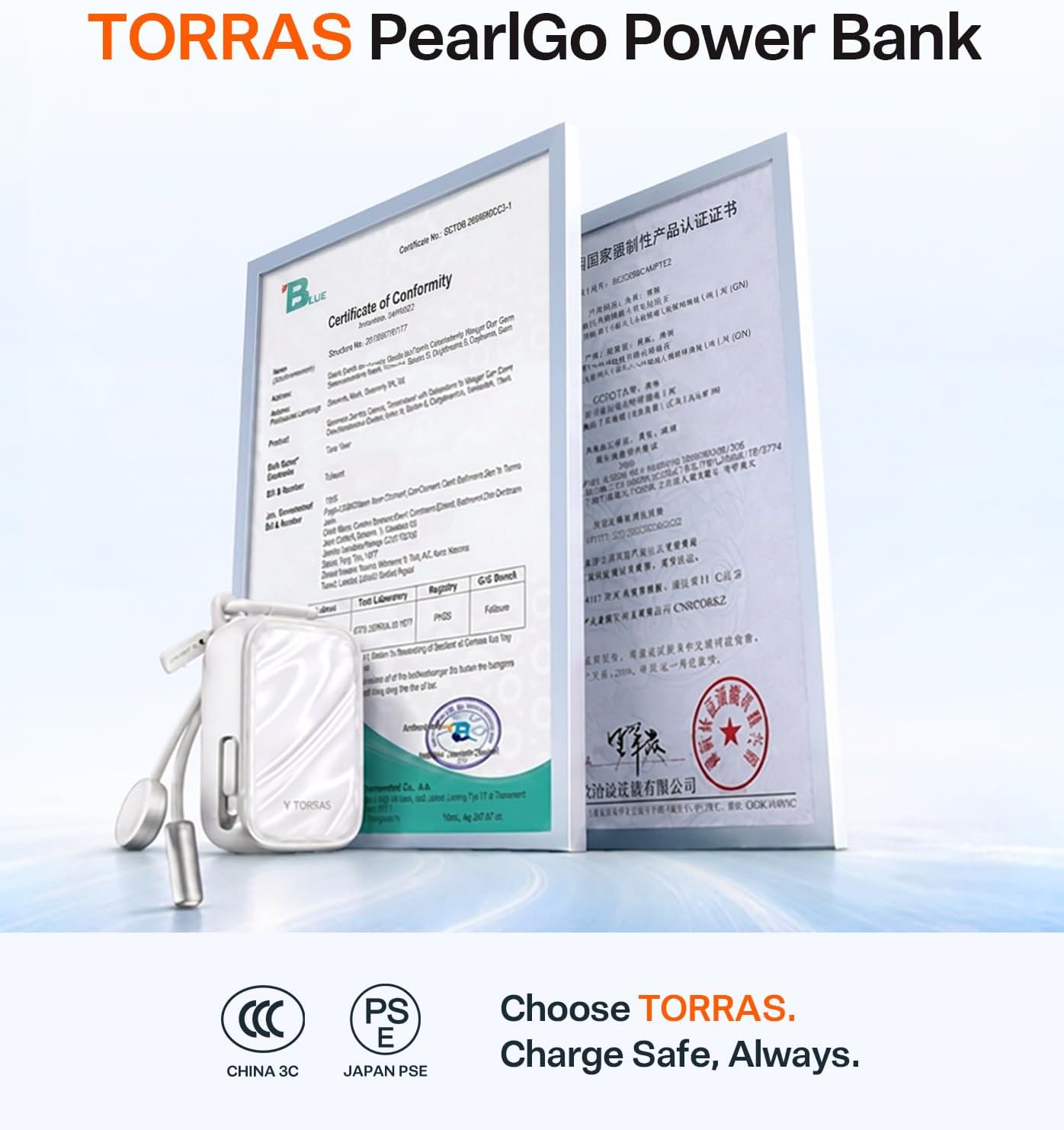 TORRAS PearlGo Power Bank, cargador portátil de carga rápida de 45...