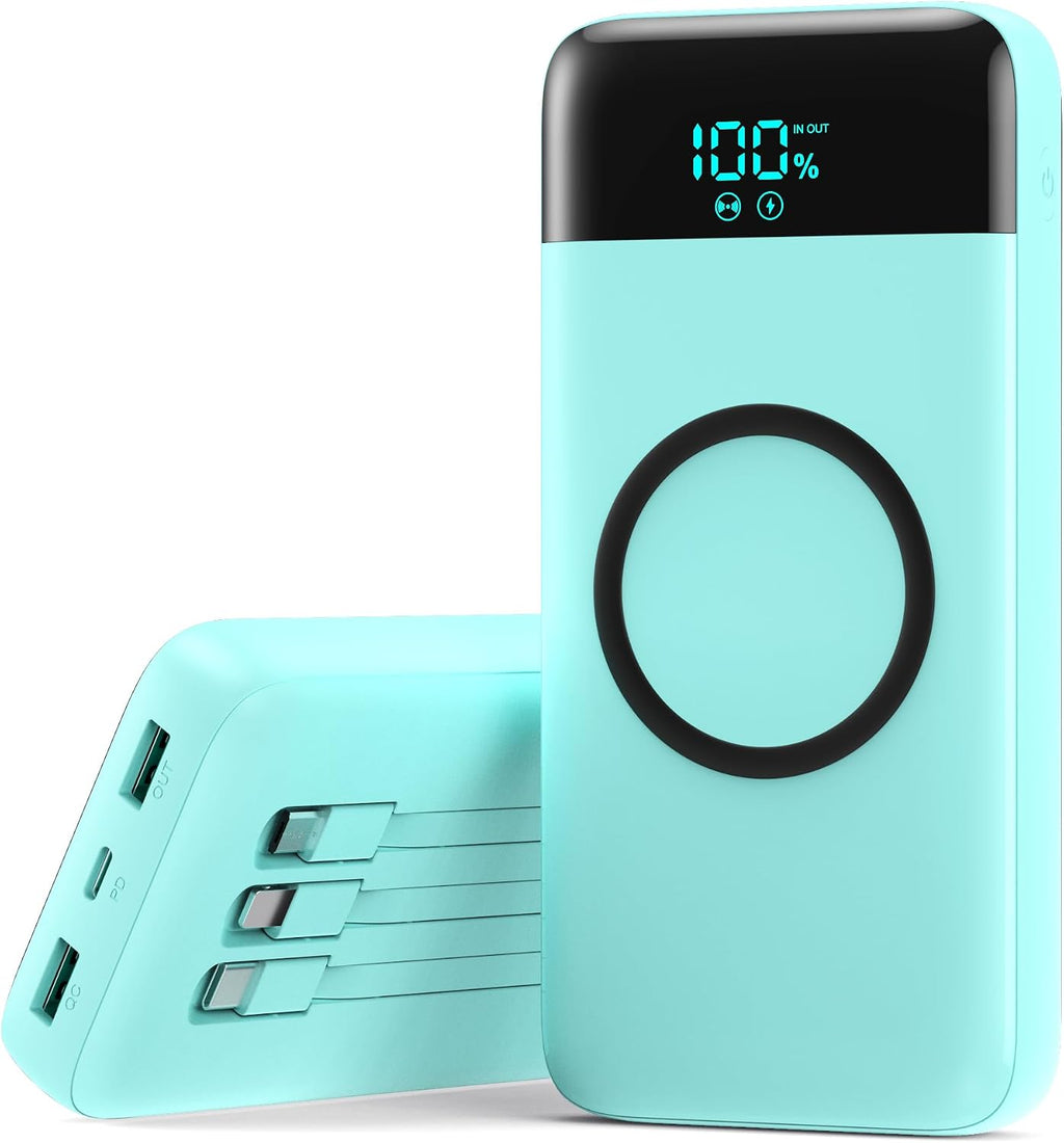Cargador Portátil Inalámbrico de 40800mAh para iPhone con 3 Cables...