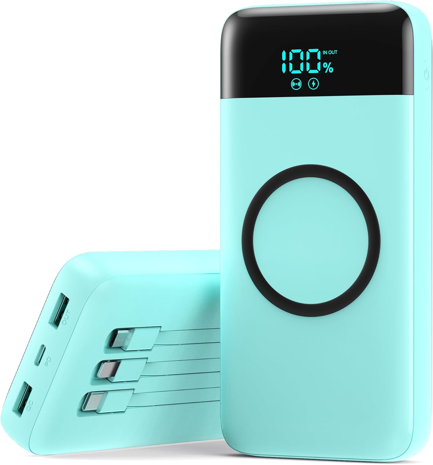 Cargador Portátil Inalámbrico de 40800mAh para iPhone con 3 Cables...