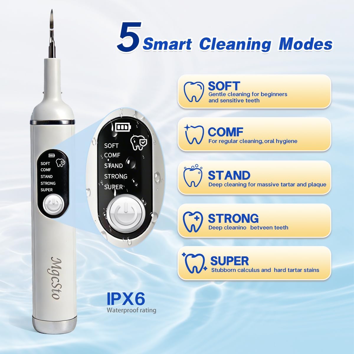 Limpiador dental eléctrico definitivo, limpieza dental ultrasónica,...