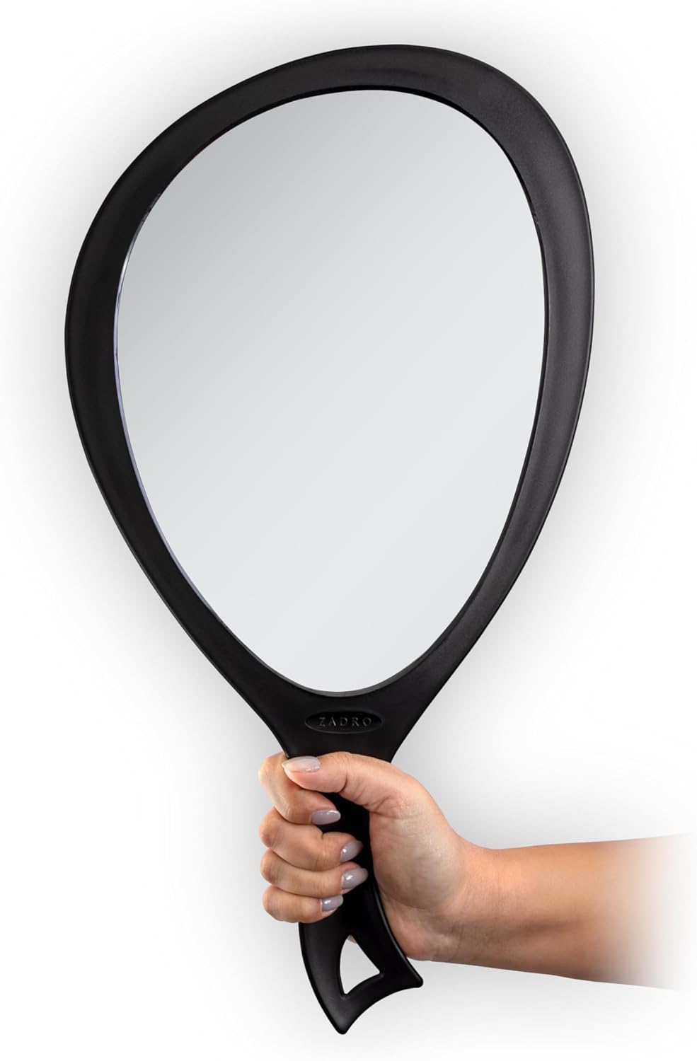 Zadro Salon Professional - Espejo de mano extragrande con asa, 10 p...