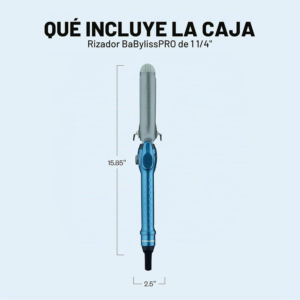 BaBylissPRO Rizador de Resorte de Titanio Nano, Varita Profesional...